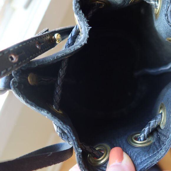 OOAK! Musick black crocodile bucket bag handmade by Meg Musick-Makely $600 - Picture 14 of 15